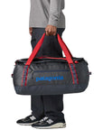Patagonia Black Hole 55L Duffel Bag (Smolder Blue w/Amanita Red) carry