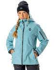 SCOTT Women's Explorair 3 Layer Jacket (Douglas Green/Evening Grey) ront