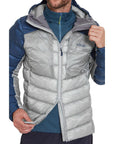 Rab Men's Cirrus Ultra Insulated Hooded Jacket (Tempest Blue/Light Zinc) zip down up