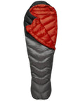 Rab Neutrino Pro 700 Left Zip Down Sleeping Bag (-15C) - Long (Granite) open