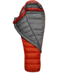Rab Alpine 600 Down Left Zip Sleeping Bag - Regular (Red Clay) more open