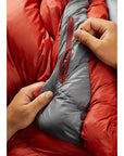 Rab Alpine 600 Down Left Zip Sleeping Bag - Regular (Red Clay) inner zi[