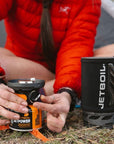 Jetboil Flash 1.0L Fast Boil System (Carbon) turning on