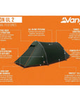 Vango F10 Xenon UL 2 2-Person Lightweight Tent (2026) (Alpine Green) info