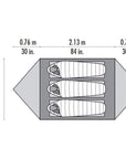 MSR Mutha Hubba NX 3 Person Tent (Grey) diagram