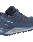 Sprayway Men's Burbage Low HydroDRY Waterproof Walking Shoe (Navy) left back angle