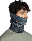 Buff CoolNet UV Neckwear (Largemouth Navy) around face