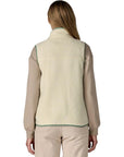 Patagonia Women's Retro Pile Fleece Vest (Natural w/Ellwood Green) back