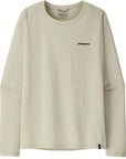 Patagonia Women's Long-Sleeved Capilene Cool Daily Shirt - Boardshort Logo (Dyno White) front