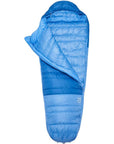 Rab Women's Ascent Down Sleeping Bag (-6°C) - Regular - Left Zip (Dark Bluebird/Bluebird) open