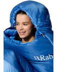 Rab Women's Ascent Down Sleeping Bag (-6°C) - Regular - Left Zip (Dark Bluebird/Bluebird) smile