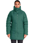Rab Women's Valiance Waterproof Down Parka (Green Slate) women