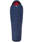 Mountain Equipment Helium Women's 400 Regular Down Sleeping Bag - Left Zip (Medieval Blue) stand