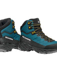 Scarpa Men's Rush TRK LT GTX Hiking Boots (Petrol/Mustard) pair