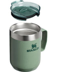 Stanley Everyday Camp 230ml Mug (Hammertone Green) lid off