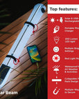LuminAID Solar Beam With Phone Charger top