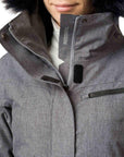 Rossignol Women's Heather Parka Ski Jacket (Heather Grey) close