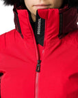 Rossignol Women's Aile Ski Snowsports Jacket - 10UK (Carmin Red) zipper