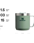 Stanley Everyday Camp 350ml Mug (Hammertone Green) info