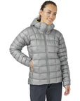 Rab Women's Mythic G Down Jacket (Cloud Grey) smile