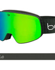 Bollé Unisex Nevada Ski Goggles (Forest Matte/Green Emerald) - Cat 2 strap