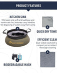 Sea to Summit Camp Kitchen Clean Up Kit (6 Piece) feature