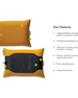 Nemo Equipment Fillo Elite Ultralight Backpacking Pillow (Mango/Citron) features