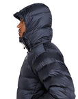 Mountain Equipment Men's Lightline Down Jacket (Obsidian/Acid) - X-Large Hood Side