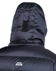 Mountain Equipment Men's Lightline Down Jacket (Obsidian/Acid) - X-Large Back Hood Up