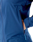 Rab Women's Kinetic 2.0 Waterproof Jacket (Nightfall Blue) Pocket