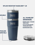 Yeti Rambler 20 oz (591 ml) Stackable Cup With MagSlider Lid (Pampa Green) info