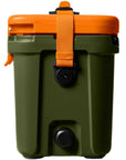 Yeti Roadie 15 Cool Box (Olive/King Crab Orange) side