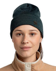Buff Merino Heavyweight Beanie (Solid Forest) Close