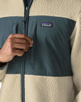 Patagonia Men's Retro Pile Fleece Patch Jacket (Pelican) zip
