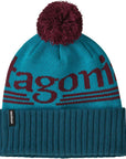 Patagonia Powder Town Beanie (Hut Tripper Logo: Mako Blue)