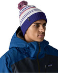 Patagonia Powder Town Beanie (Hut Tripper Logo: Mako Blue) angle
