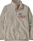 Patagonia Women's Lightweight Synchilla Snap-T Fleece Pullover (Oatmeal Heather w/Moonrise Taupe)