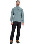 Mountain Equipment Men's Micro Zip T Fleece (Goblin Blue) pose