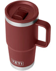 Yeti Rambler 20 oz (591 ml) Travel Mug With Leakproof Stronghold Lid (Stag Red) top