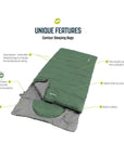 Outwell Contour Sleeping Bag - Right Zip (Midnight Black)