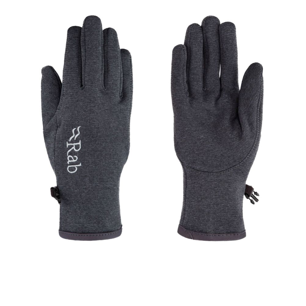 rab geon gloves black marl steel