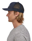 Patagonia P-6 Logo Trucker Hat (Navy Blue)