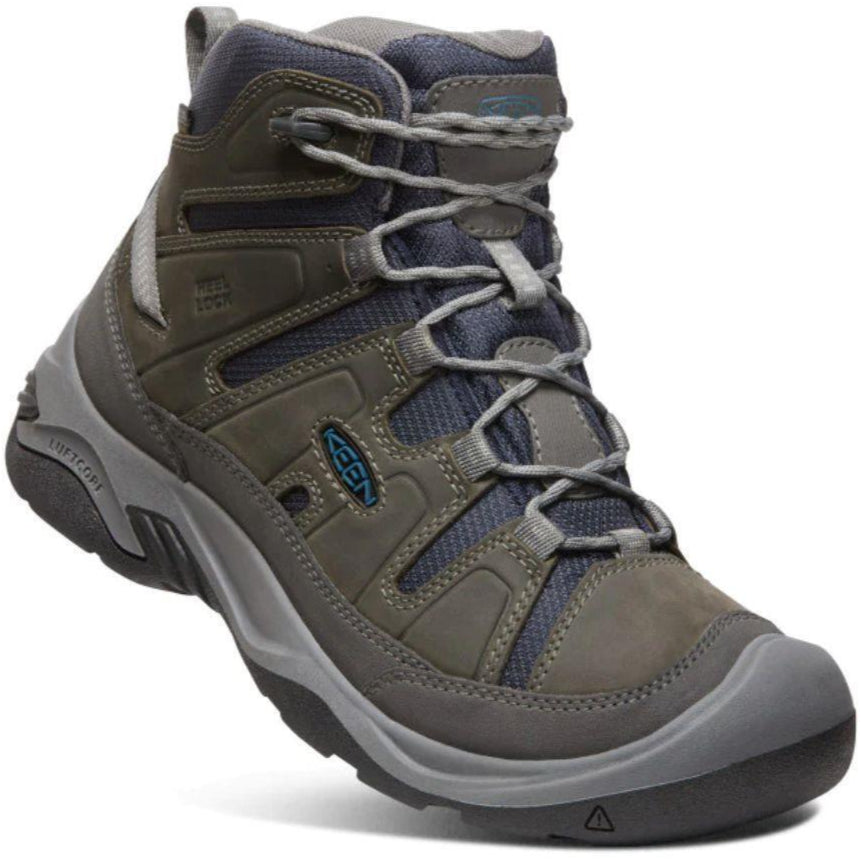 Keen Men's Circadia Mid Waterproof Boot (Steel Grey/Legion Blue