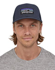 Patagonia P-6 Logo Trucker Hat (Navy Blue)