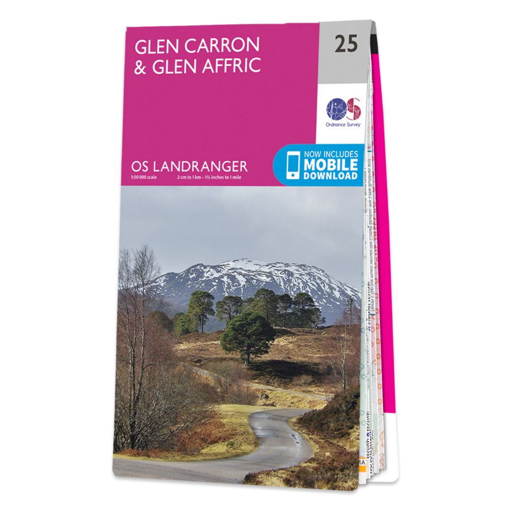 Ordnance Survey Landranger Map 25 Glen Carron & Glen Affric