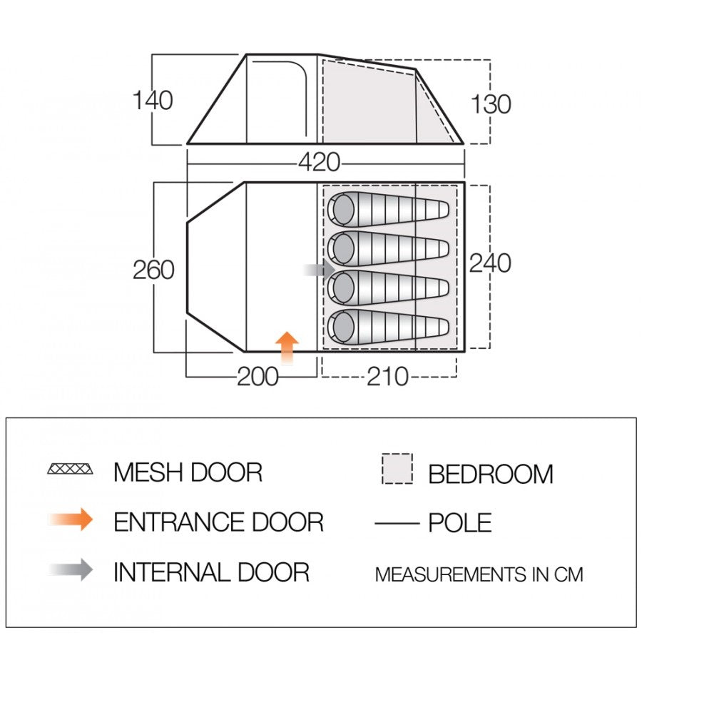 Vango Skye 400 Tent - 4 Person Tent
