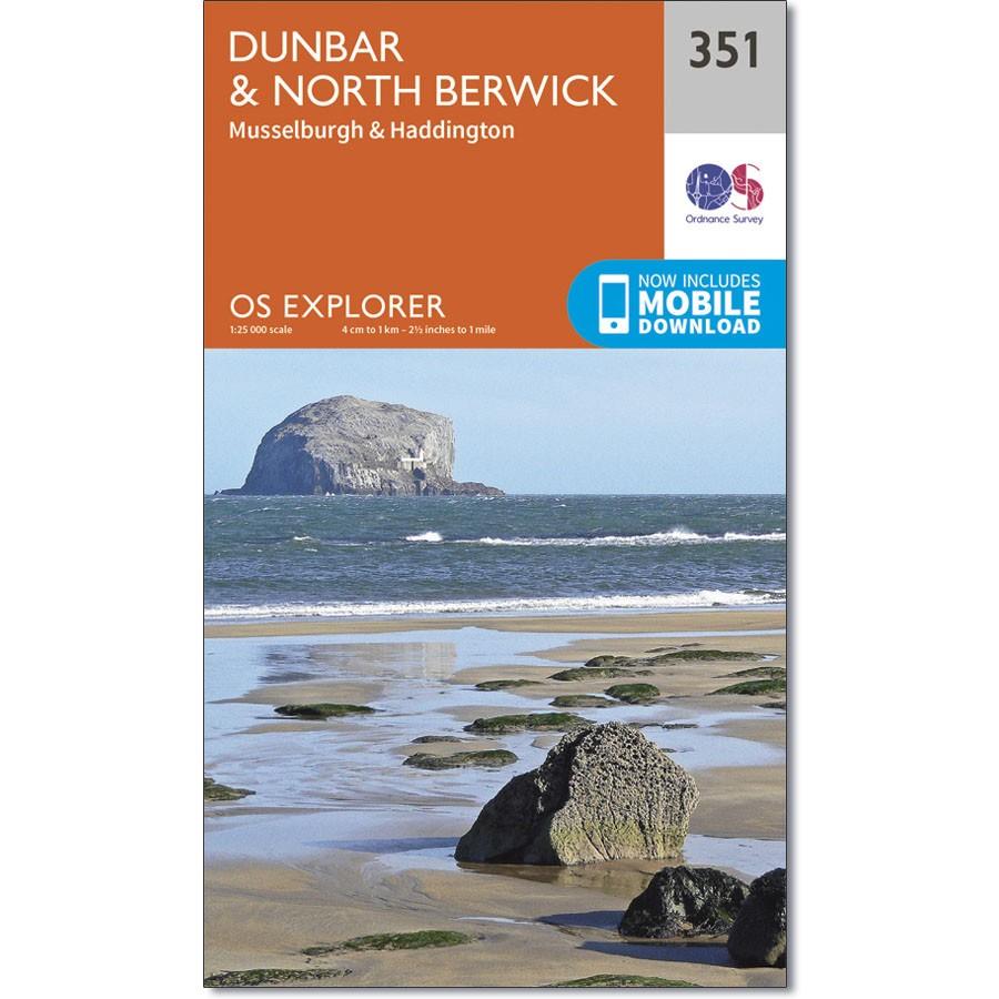 Ordnance Survey Explorer Map 351 Dunbar &amp;North Berwick