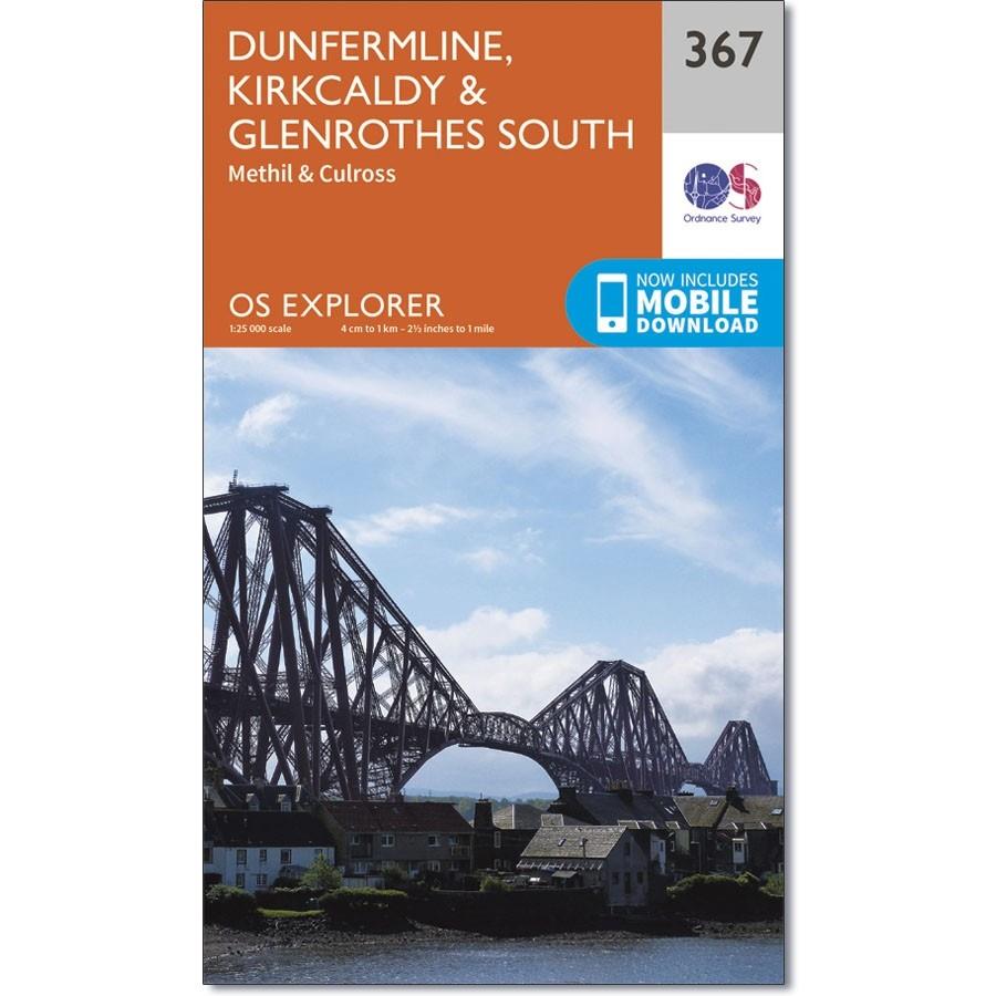 Ordnance Survey Explorer Map 367 Dunfermline, Kirkcaldy &amp; Glenrothes South