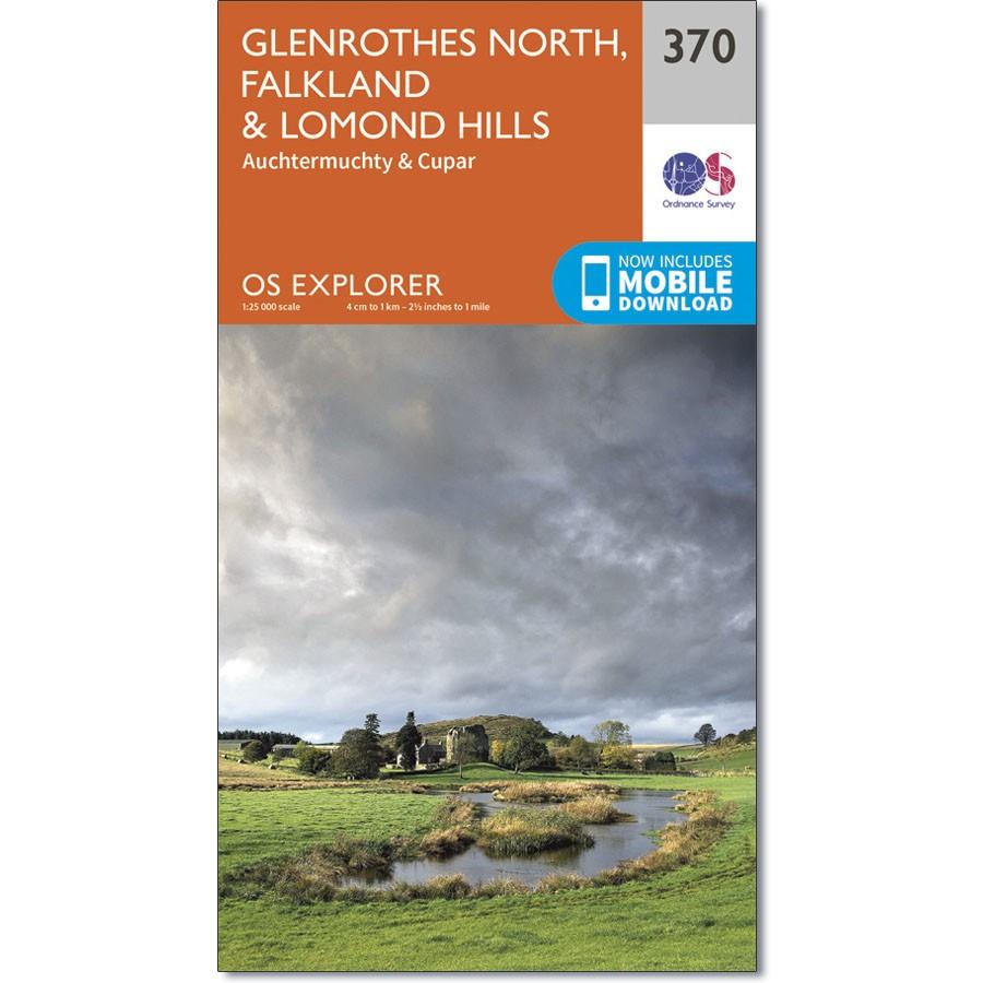 Ordnance Survey Explorer Map 370 Glenrothes North, Falkland &amp; Lomond Hills