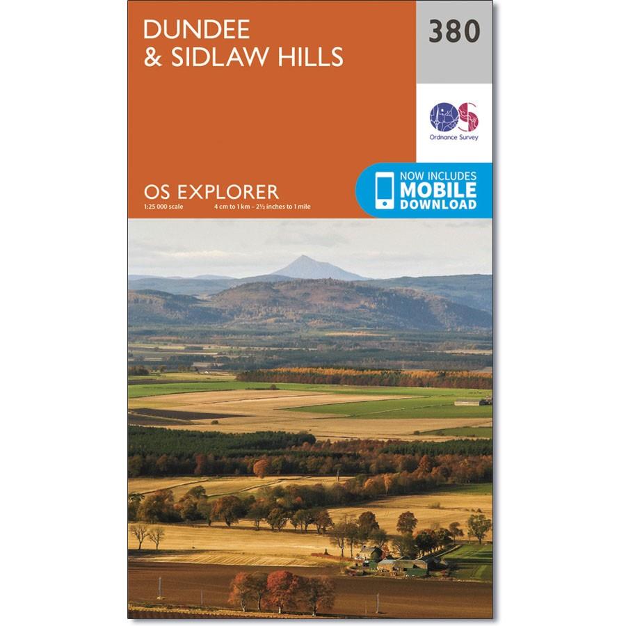 Ordnance Survey Explorer Map 380 Dundee &amp; Sidlaw Hills